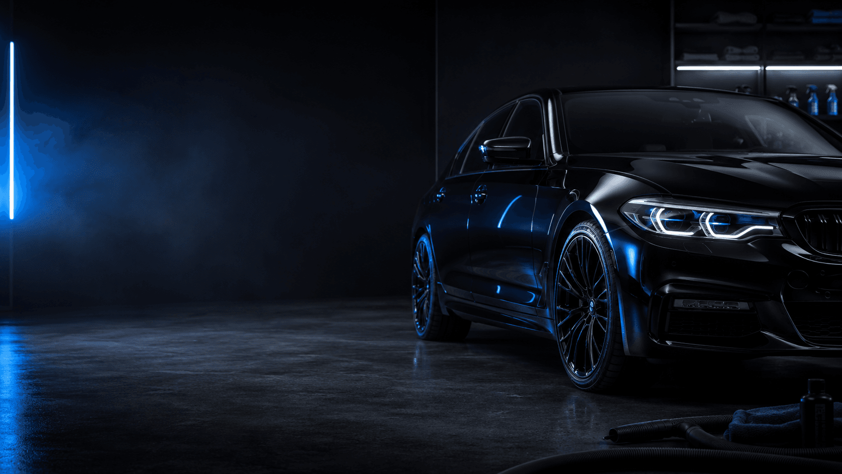 Premium car detailing studio visual